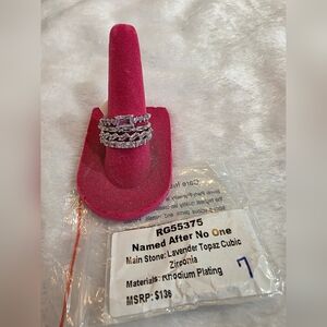 Lavender Topaz Zirconia Ring Set